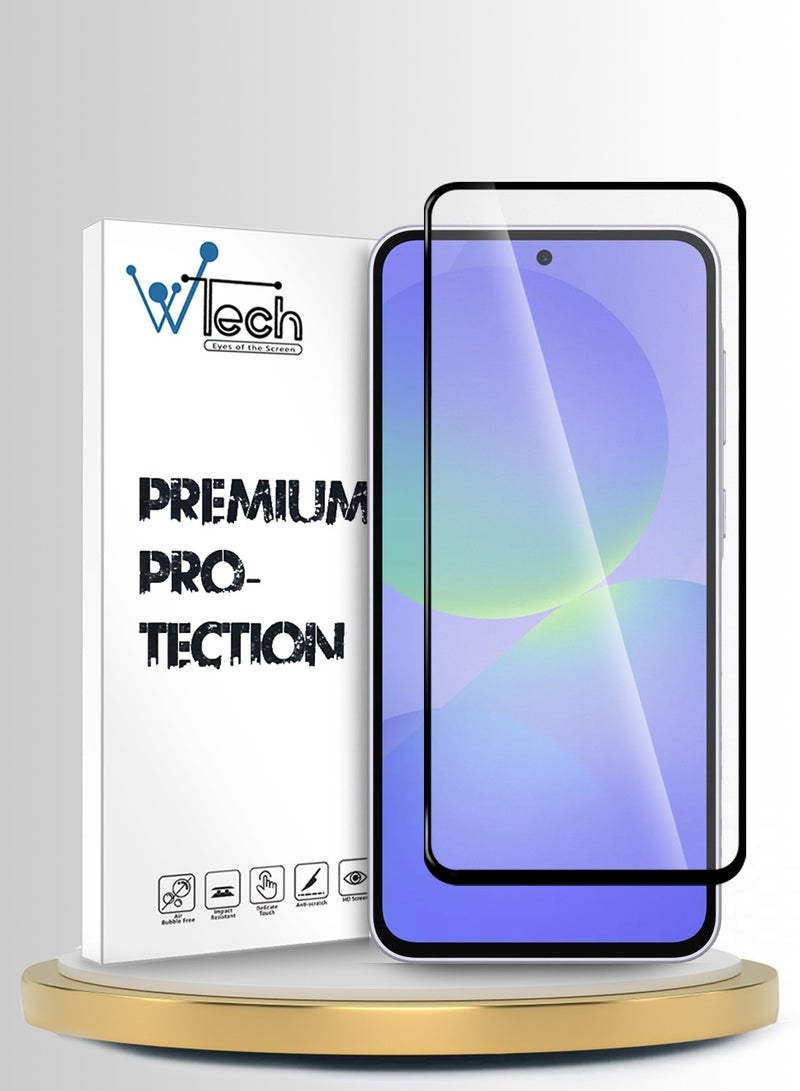 Wtech Samsung Galaxy A37 5G 2026 Premium E2E Series Full Glue Full Cover Tempered Glass Screen Protector (MSGECN) - Clear/Black - Image 1